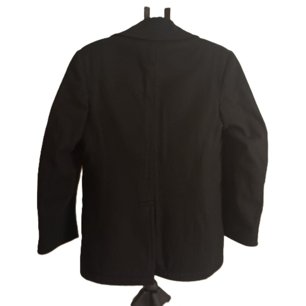 Peacoat Black Wool Double Breasted DLA Quarterdeck Enlisted  Men’s Size 38R EUC - Picture 3 of 16